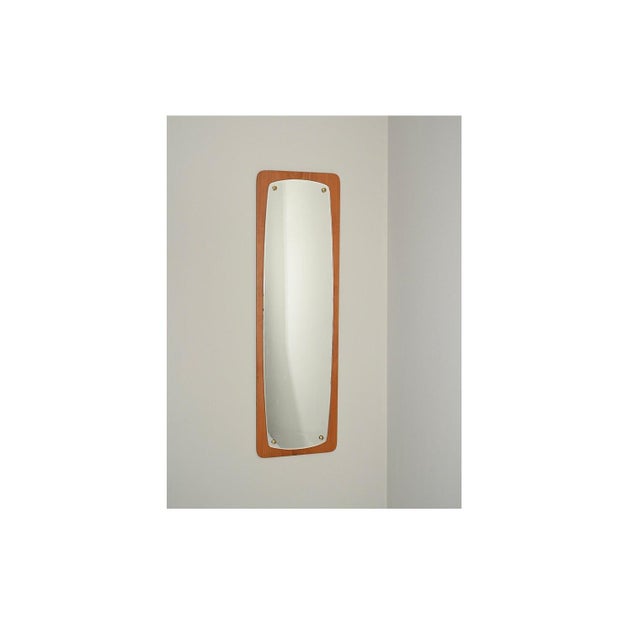 Brown Vintage Scandinavian Mirror by Fröseker, 1960s For Sale - Image 8 of 8