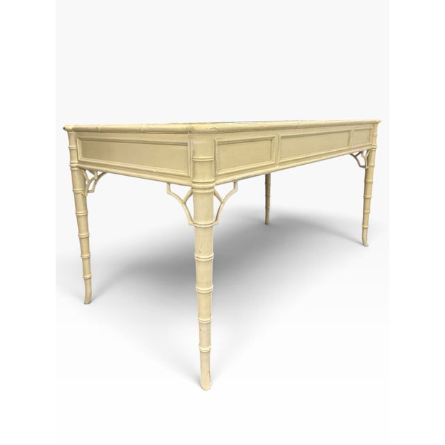 1970s 1970s Baker Furniture Chippendale Faux Bamboo Desk For Sale - Image 5 of 11