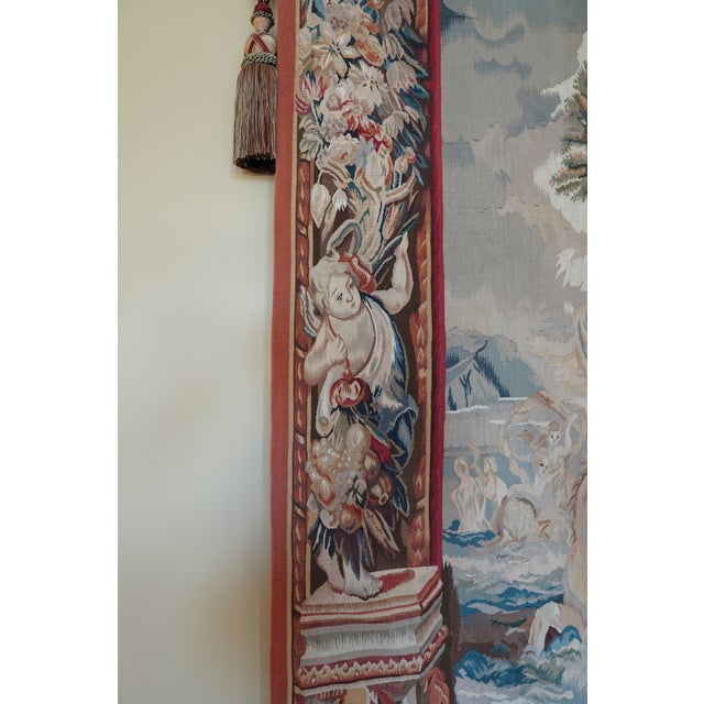 Vintage Tapestry Depicting Angels For Sale - Image 11 of 18