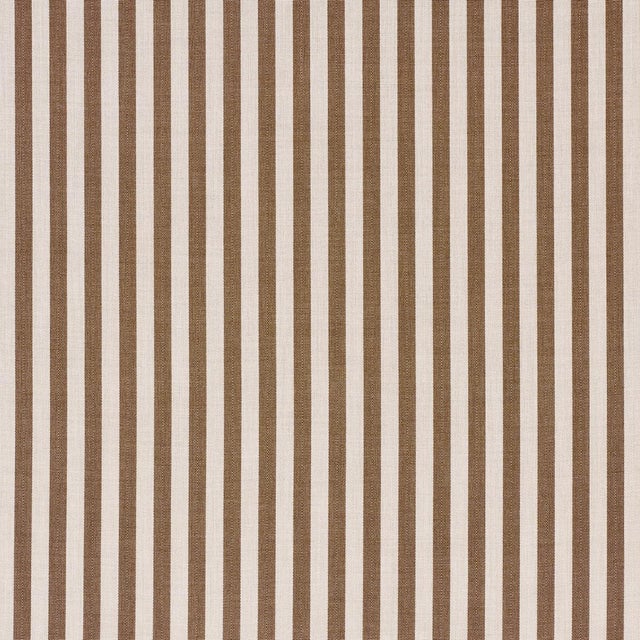 Contemporary SAMPLE - Schumacher Hanson Indoor/Outdoor Stripe Narrow Fabric In Brown For Sale - Image 3 of 4