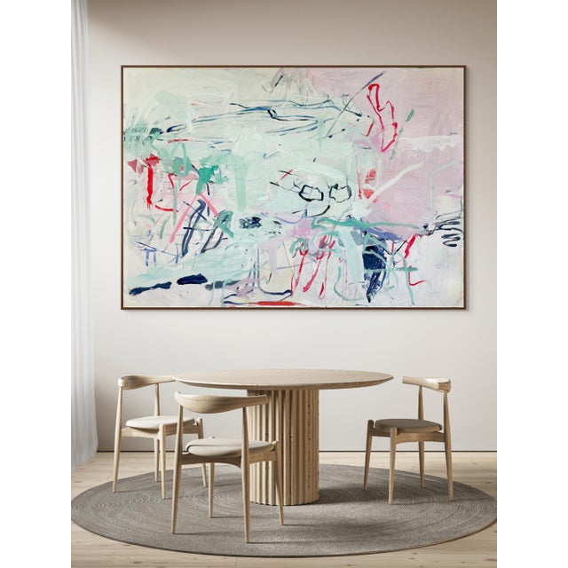 Abstract Contemporary Abstract Acrylic and Oil on Canvas "Cobra" by Macha Poynder For Sale - Image 3 of 5