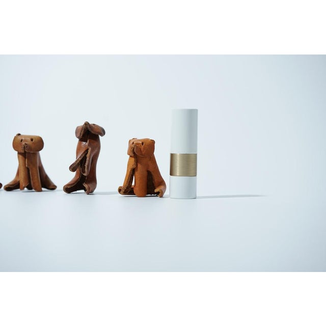 Leather Dogs by Deru, 1960s, Set of 8 For Sale - Image 13 of 14