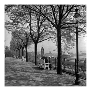 Promenade St. Pauli Landing Bridges Hamburg Viewer, Germany 1938, Printed 2021