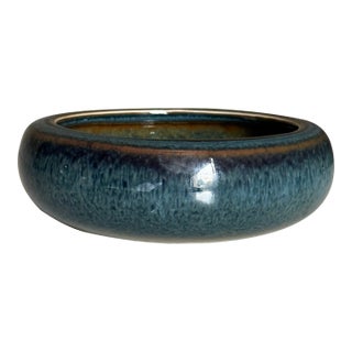 1950’s Carl Harry Stålhane for Rörstrand Blue Stoneware Bowl For Sale