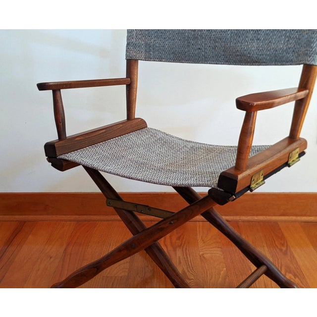 Walnut Mid-Century Director's Chair - By Gold Medal Furniture For Sale - Image 10 of 11