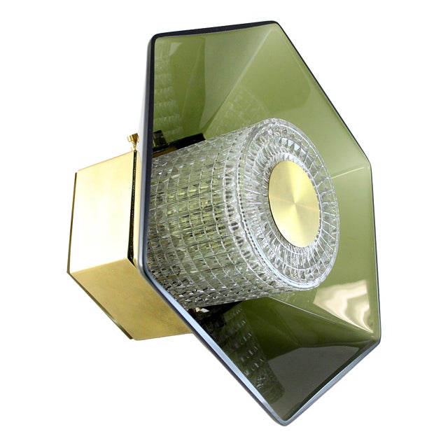 Vintage Wall Mounted Wall Lamp by Carl Fagerlund for Orrefors, 1960s For Sale