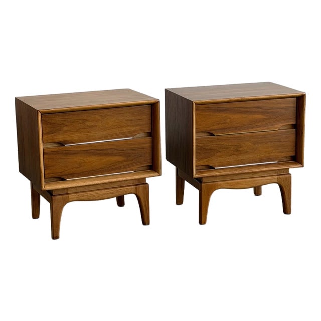 Mid 20th Century Nightstands by Kent Coffey - Pair For Sale