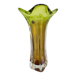 Mid 20th Century Bohemia Glass Czech Republic Art Glass Vase by Josef Hospodka