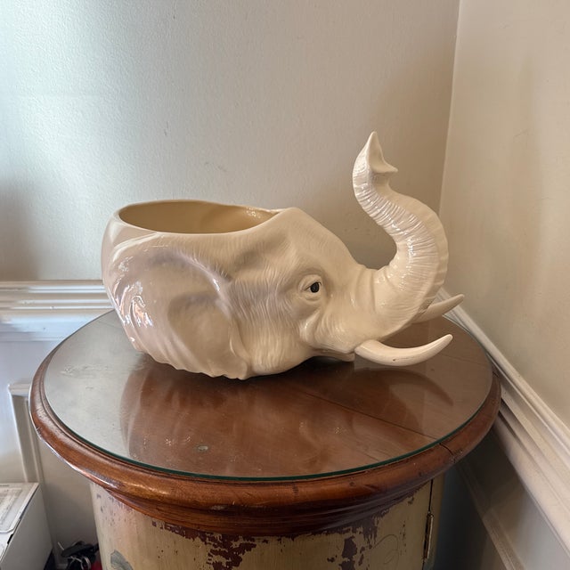 Vintage Italian Elephant Planter For Sale - Image 4 of 6