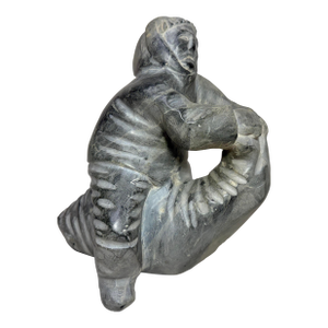 Large Antique Carved Soapstone Canadian Eskimo Walrus Sculpture Inuit Statue