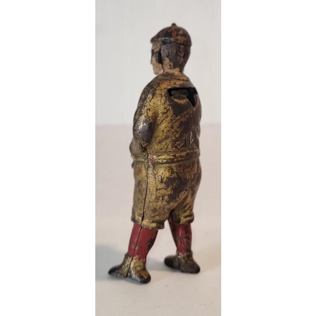 1920s Early Baseball Iron Sculpture Bank For Sale - Image 4 of 5