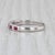 0.40ctw Diamond Ruby Wedding Band 14k White Gold Size 6.5 Stackable Wedding Band For Sale In Greensboro - Image 6 of 7