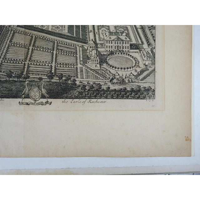 English 1709 English Engraving Park in Surrey Seat of Earl of Rochester For Sale - Image 3 of 4