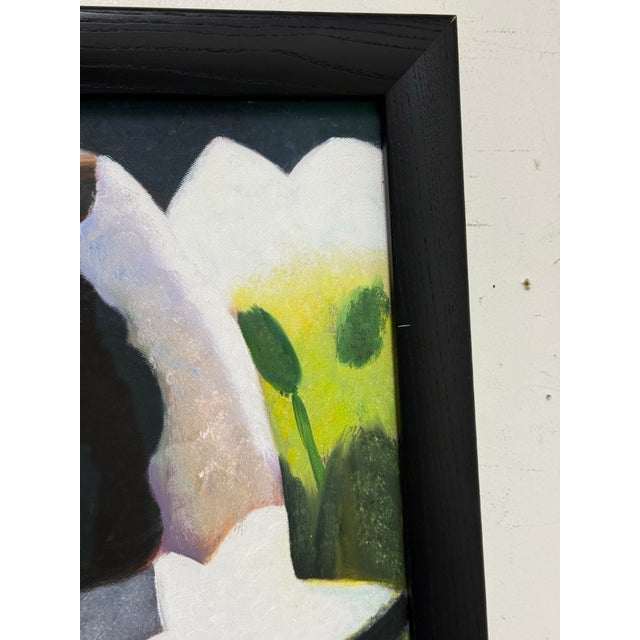 Gia Dinh Bac Chien Tang "Young Women With a Lilies" Reproduction Print, Framed For Sale - Image 12 of 12