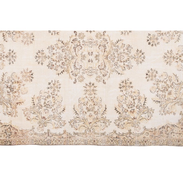 Vintage Oversize Turkish Oushak Rug With Soft Color 6'11" X 10'6" For Sale - Image 4 of 12