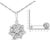 Early 21st Century .925 Sterling Silver 1/4 cttw Diamond Floral Cluster Pendant Necklace For Sale - Image 5 of 5