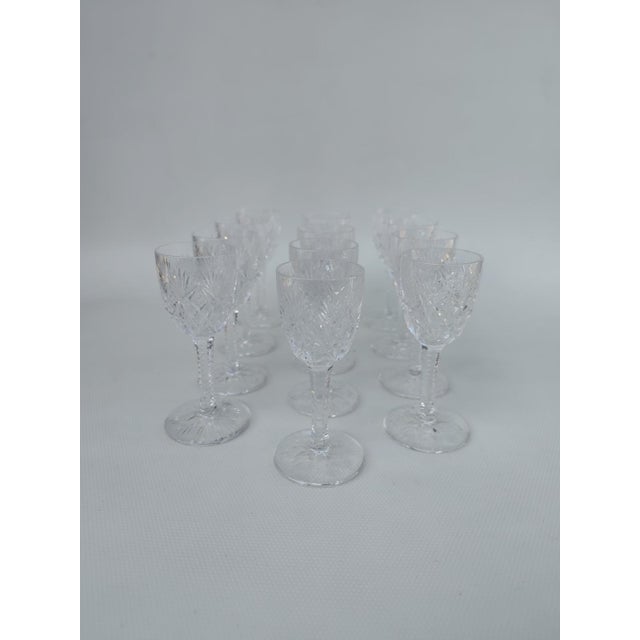 Glass Crystal Liqueur Glasses Florence Model from Saint Louis, 1960s, Set of 12 For Sale - Image 7 of 7