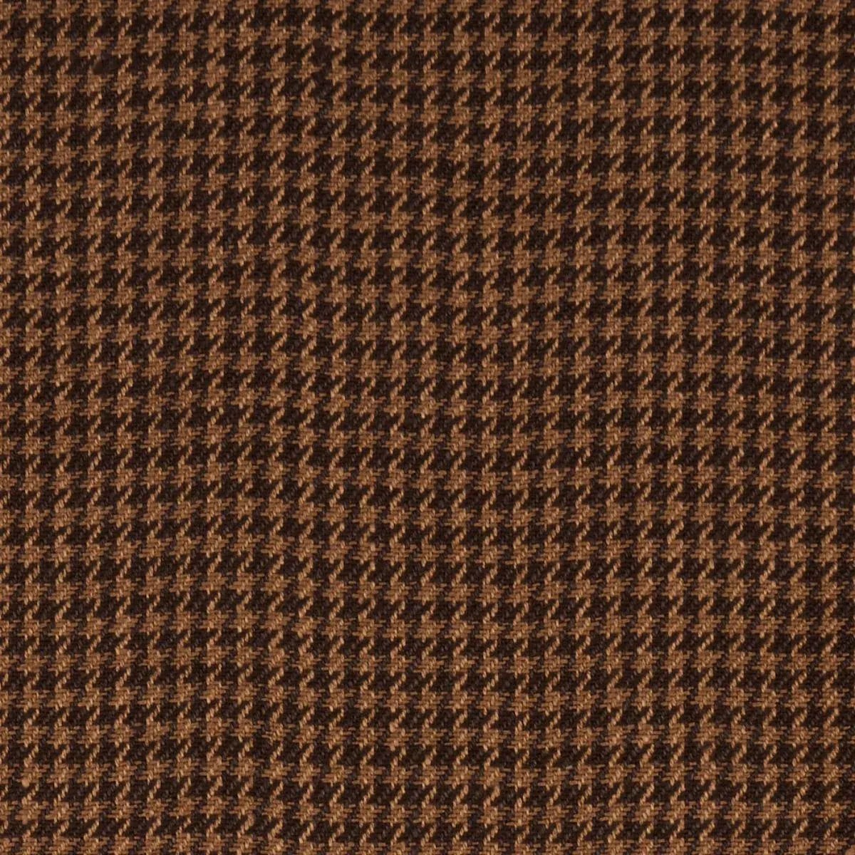 SAMPLE - Schumacher Lotti Linen Houndstooth Fabric In Brown | Chairish