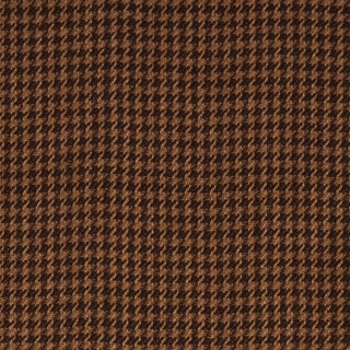 SAMPLE - Schumacher Lotti Linen Houndstooth Fabric In Brown For Sale