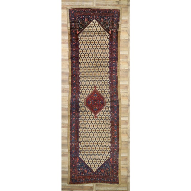 Tan 1880's Antique Persian Malayer Rug, 05'10 X 20'05 For Sale - Image 8 of 9