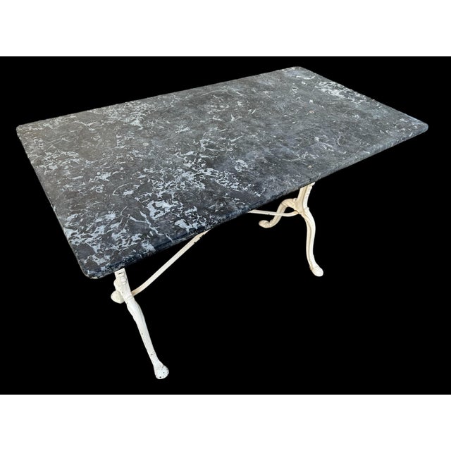 Antique French Cast Iron & Marble Bistro Table, 1900s For Sale - Image 16 of 16