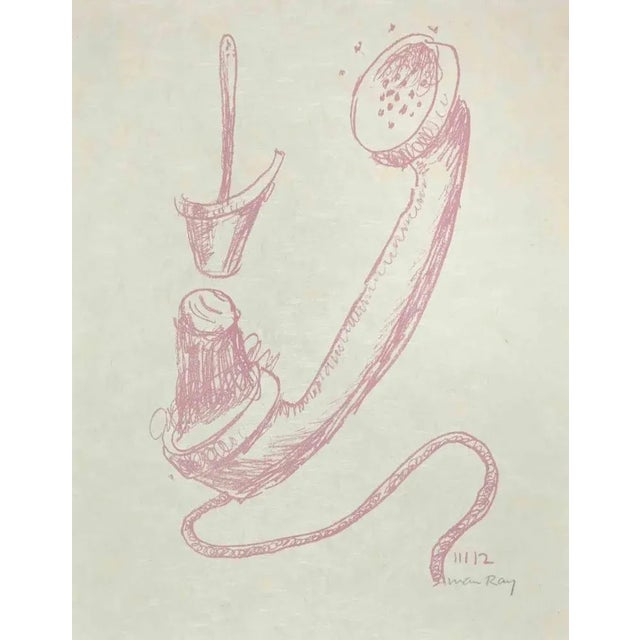 The Absolute Real is a lithograph realized by Man Ray in 1964. Hand-singed in pencil by the Artist. Lithograph in Red Ink,...