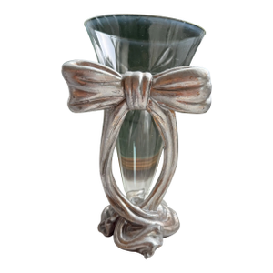 Coveted Silver Bow Vase