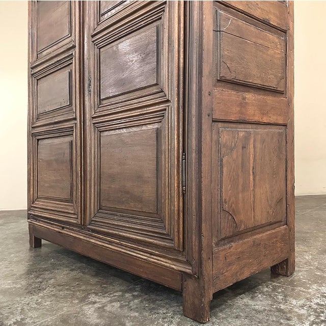18th Century Rustic Country French Oak Armoire For Sale - Image 9 of 18