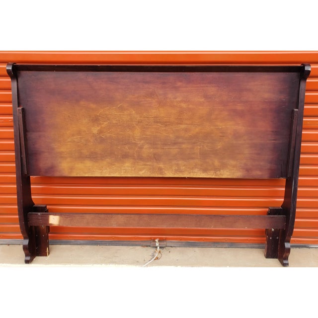 Johnson Furniture Company Johnson Furniture Full or Queen Size Sleigh Headboard, Circa 1970s For Sale - Image 4 of 11
