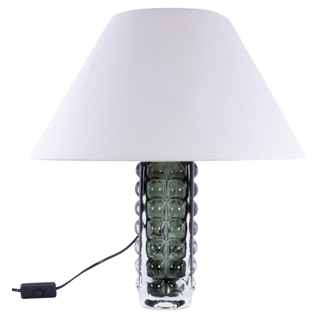 Gold Mid-Century Block Bubble Table Lamp by Horst Tueselmann for Ichendorf Glashuette, 1960s For Sale - Image 8 of 8