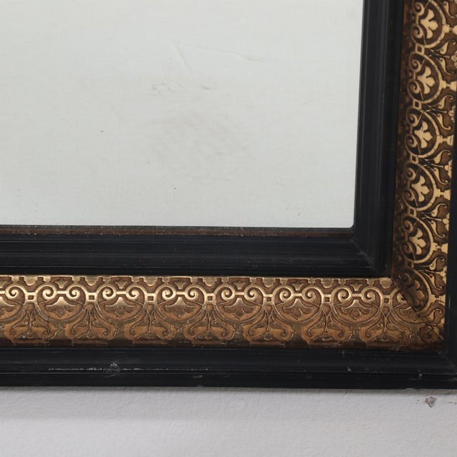 A Magnificent Pair of French Black and Gold Mirrors, 19th C. For Sale In Greensboro - Image 6 of 8
