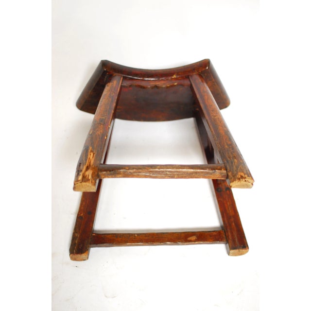 Chinese Provincial Fan Shaped Stool For Sale - Image 5 of 5