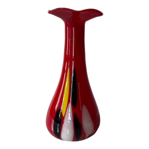 Fulvio Bianconi Art Glass Vase Venini Murano 1960s Italy Md Century Modern