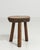 20th Century French Brutalist Oak Stool with Sculptural Form For Sale - Image 4 of 11