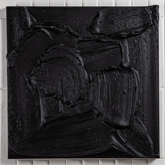 Modern Textural Monochromatic Painting by Michael Allen For Sale - Image 4 of 4