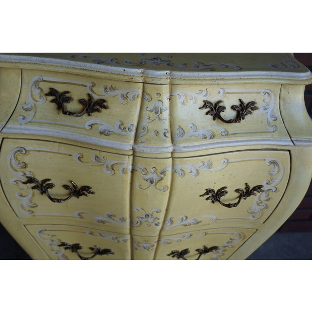 French Provincial charm abounds in this petite chest of drawers. Finely crafted in Italy with sweet cabriole legs, a...