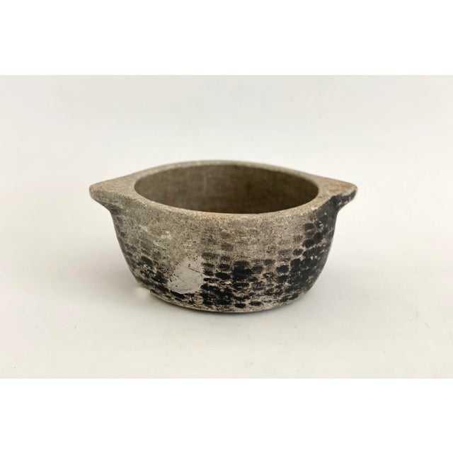 Early 20th Century Primitive Limestone Hand-Carved Bowl For Sale - Image 5 of 8