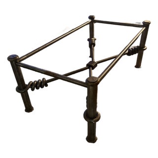 Vintage Giacometti Style Forged Iron Table Base For Sale