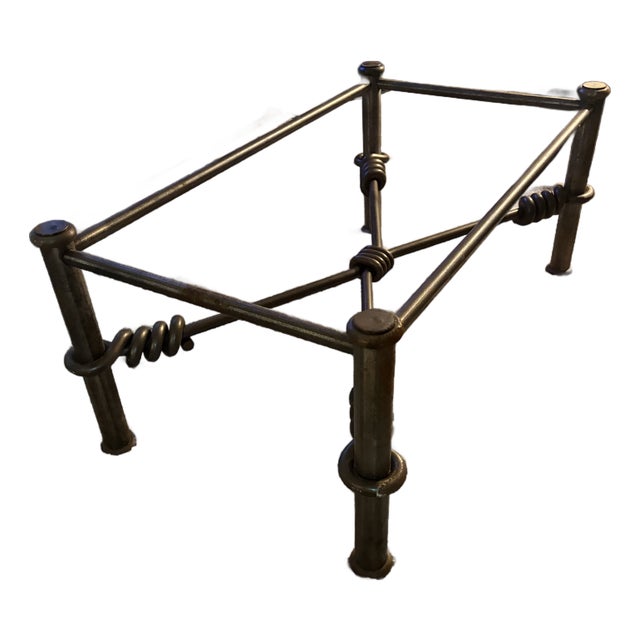 Vintage Giacometti Style Forged Iron Table Base For Sale