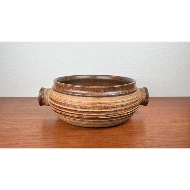 Mid-Century Modern Danish Studio Pottery Bowl by Tue Poulsen for Tue Keramik, 1960s, in Very Good conditions. Designed...