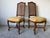 French Vintage French Gilles Nouailhac Louis XV–Style Carved Wood & Cane Back Dining / Accent Chairs – Pair For Sale - Image 3 of 12