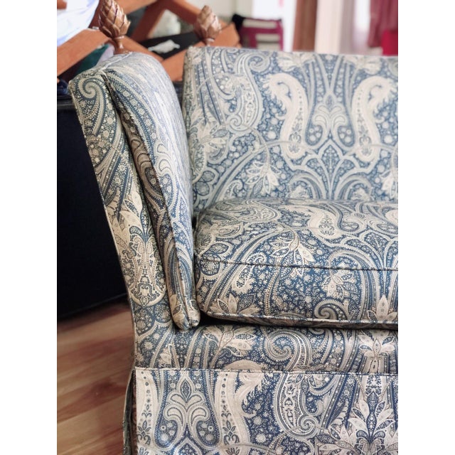 1970s Vintage Blue and White Down Stuffed Baker Sofas a Pair Chairish