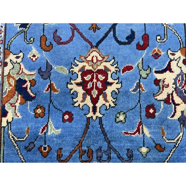 Blue Sultani Persian Style Floral Area Rug, 3'2" X 4'11" For Sale - Image 6 of 13