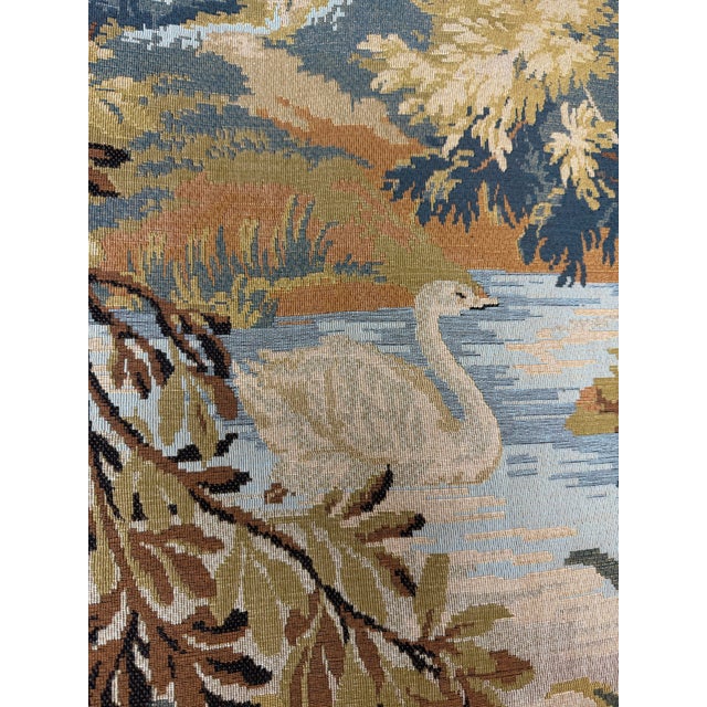 1970s Tapisserie D’Halluin Wall Tapestry Woven in France “Canards” “Point Genre Gobelins” For Sale - Image 5 of 7