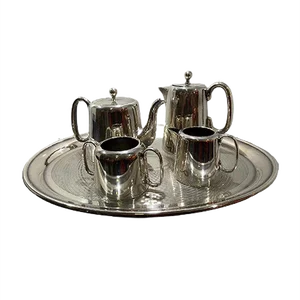 Metal Tea Service Set, 1970s, Set of 5