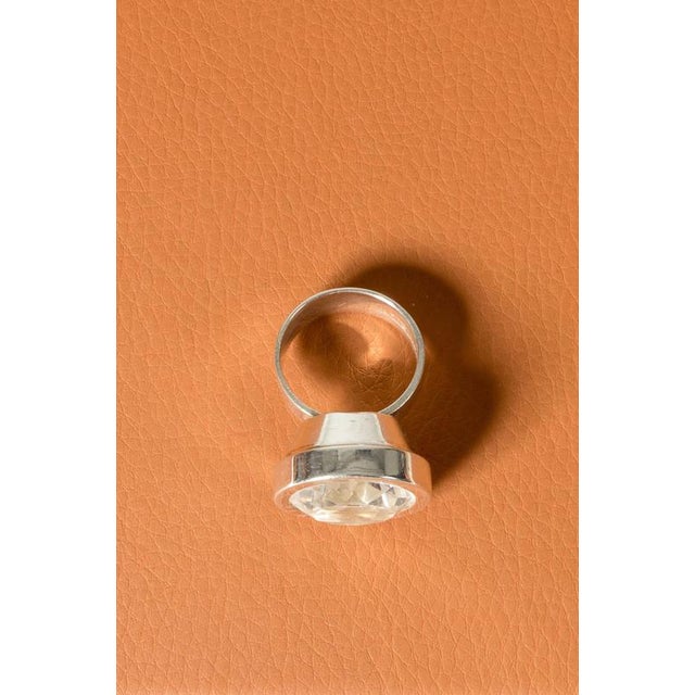 Mid-Century Silver and Rock Crystal Ring by Elis Kauppi, 1964 For Sale - Image 6 of 8