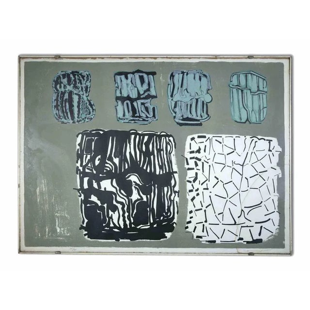 Pietro Consagra, Untitled, Original Lithograph, 1970s, Framed For Sale - Image 4 of 4