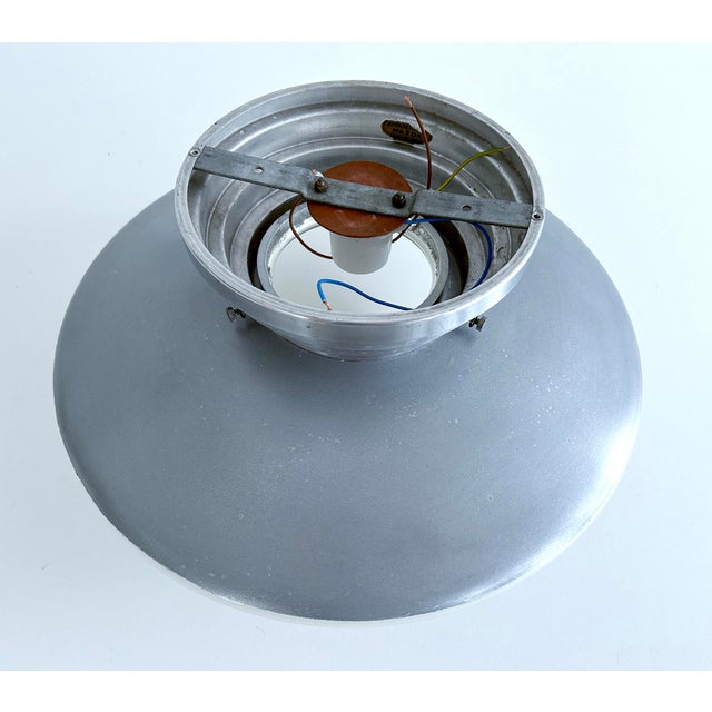 French Art Deco Glass Pendant Light by Mazda, 1930s For Sale - Image 15 of 18