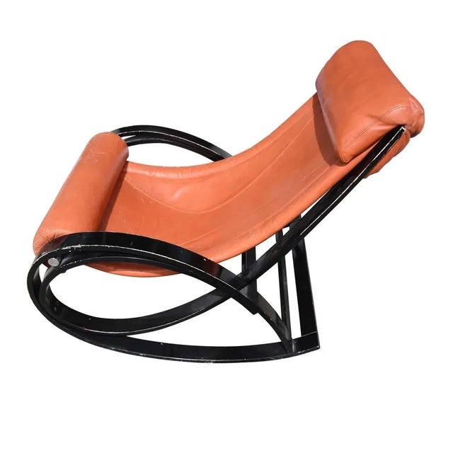 1960s Vintage Sgarsul Rocking Chair by Gae Aulenti for Poltronova For Sale - Image 5 of 6