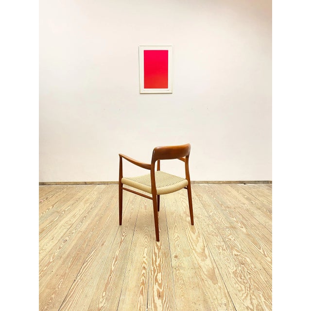 Mid-Century Danish Teak Model 56 Armrest Chair with Braid by Niels O. Møller for J.l. Moller, 1950s For Sale - Image 6 of 18